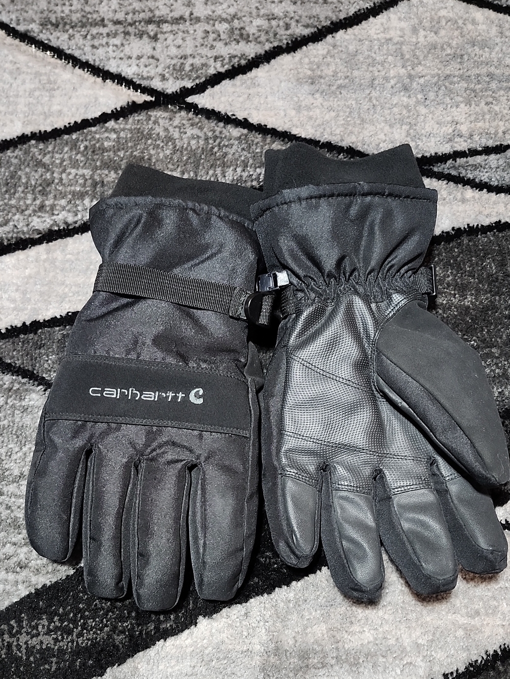 CARHARTT BLACK WATERPROOF INSULATED WINTER WORK GLOVES XXL
